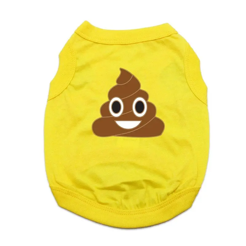 Poop Emoji Dog Shirt - Yellow X-Small