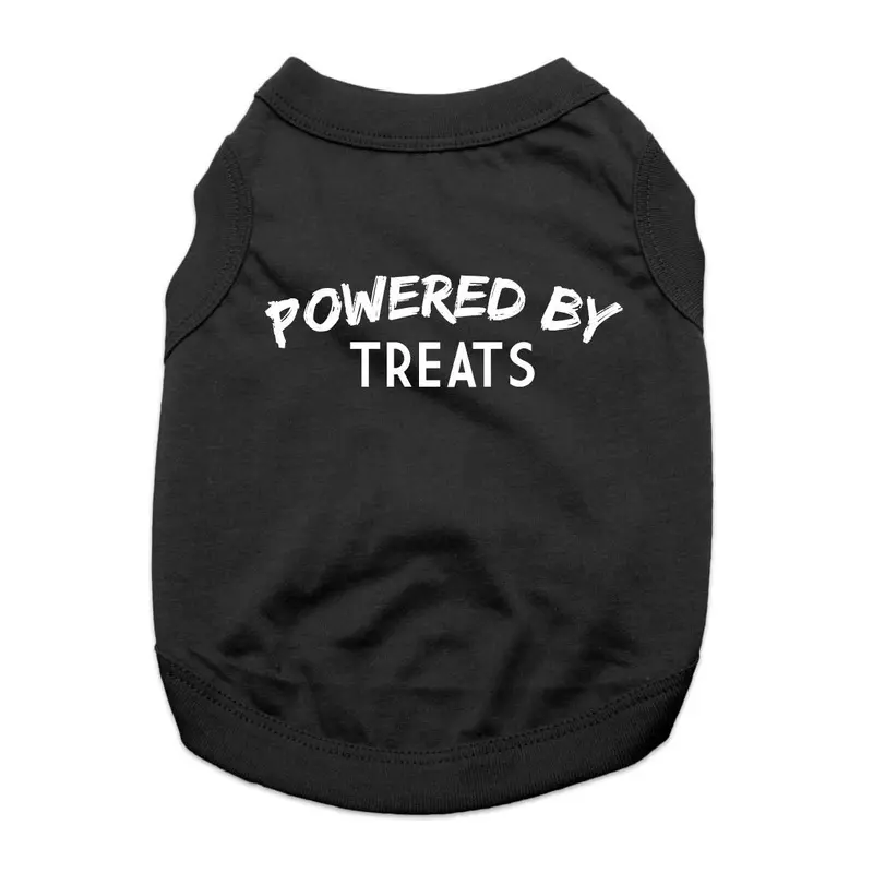Powered by Treats Dog Shirt - Black X-Small