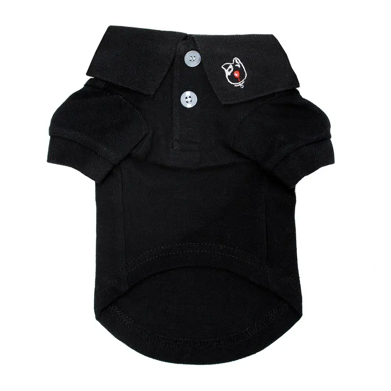 Solid Dog Polo by Doggie Design - Jet Black X-Small