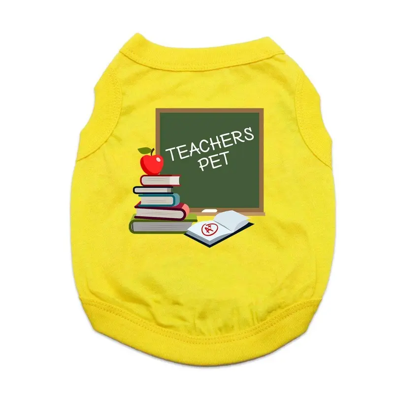 Teacher's Pet Dog Shirt - Yellow X-Small