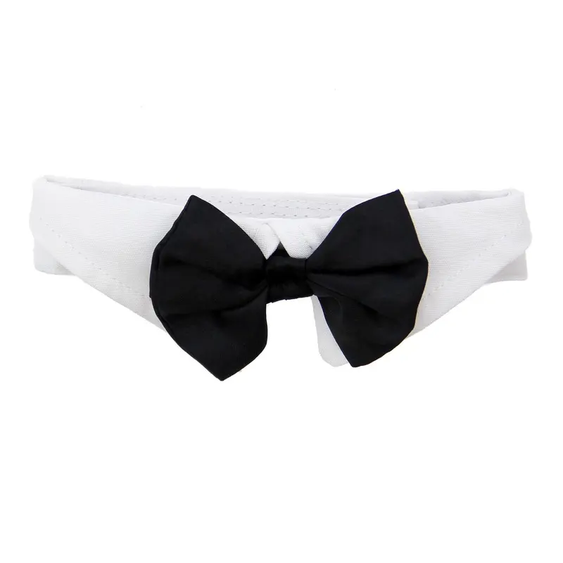Black Satin Bowtie Collar by Doggie Design X-Small