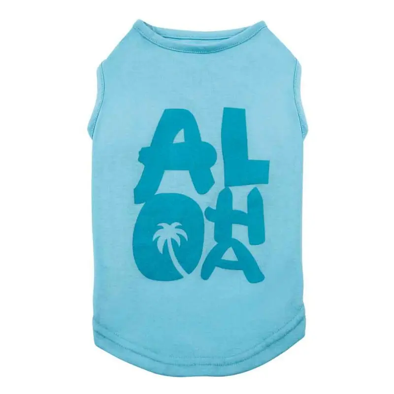 Casual Canine Aloha Dog Tank - Blue X-Small