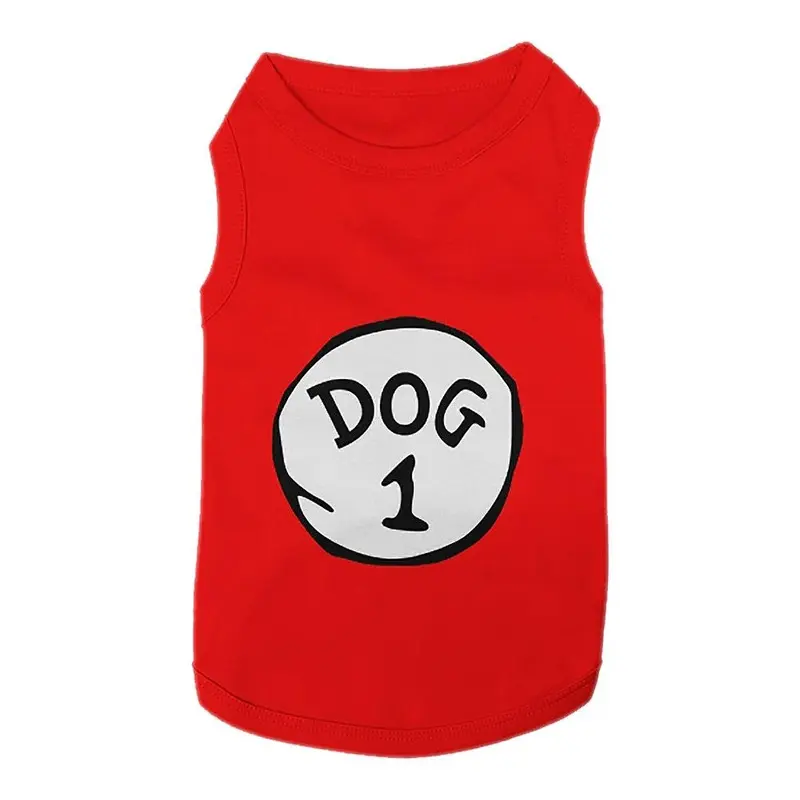 Dog 1 Dog Tank by Parisian Pet - Red XX-Small