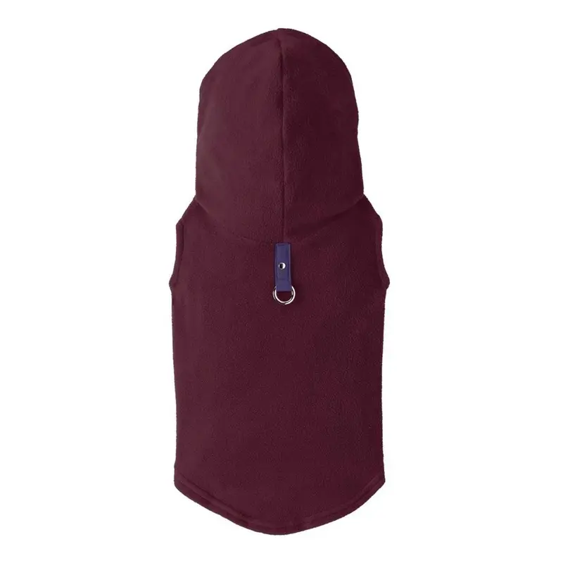 Fleece Vest Hoodie Dog Harness by Gooby - Plum X-Small