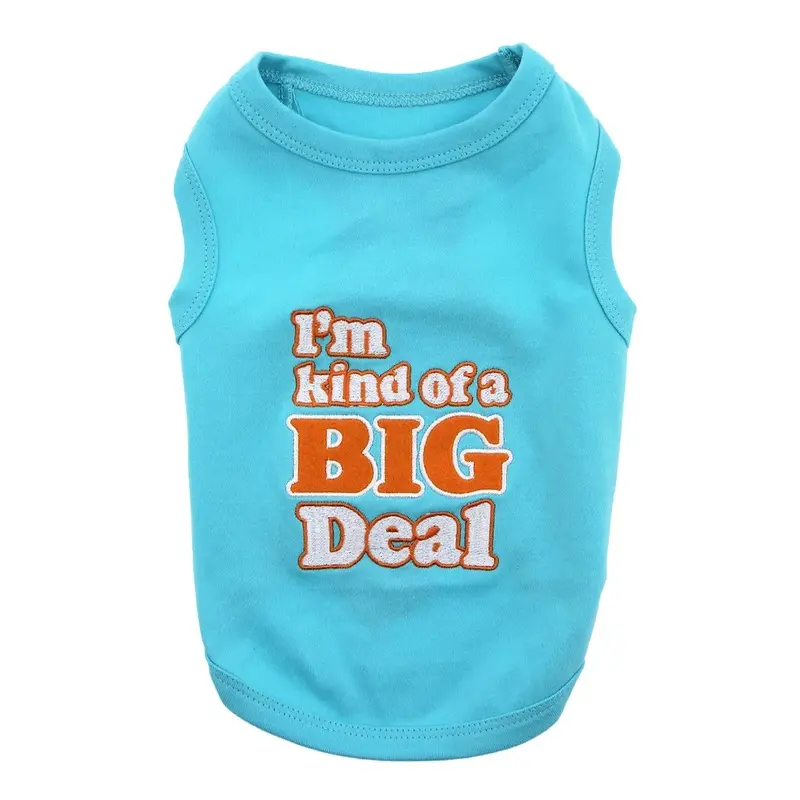 I'm Kind of a Big Deal Dog Tank by Parisian Pet - Blue XX-Small