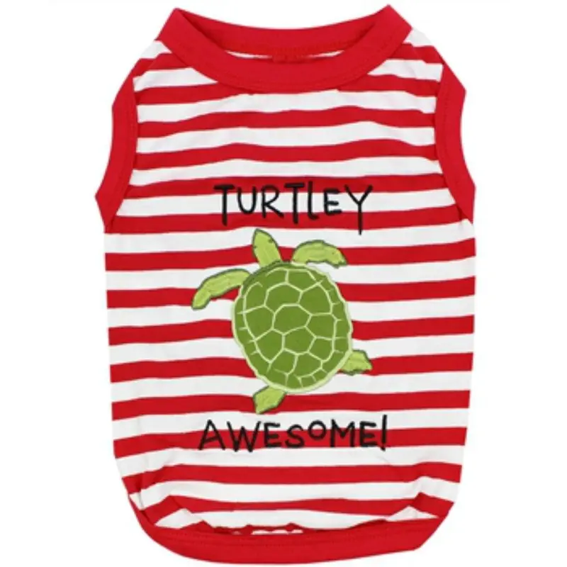 Turtley Awesome Dog Tank by Parisian Pet - Red XX-Small