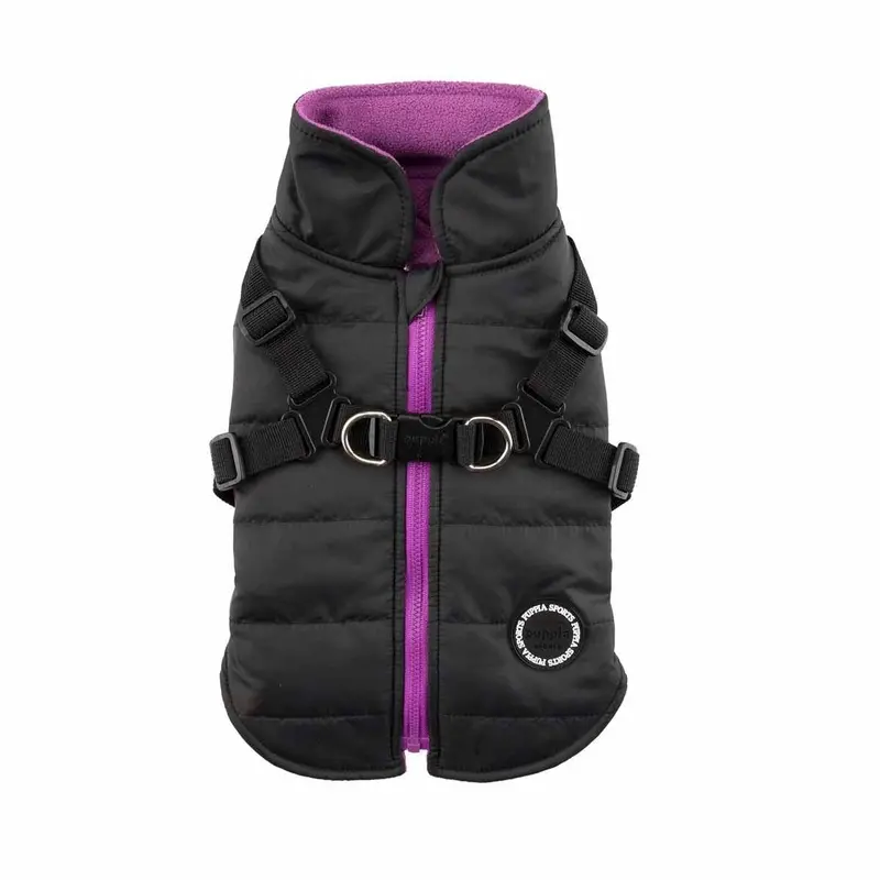 Mountaineer Harness Dog Coat by Puppia - Black Large - Out of Stock!