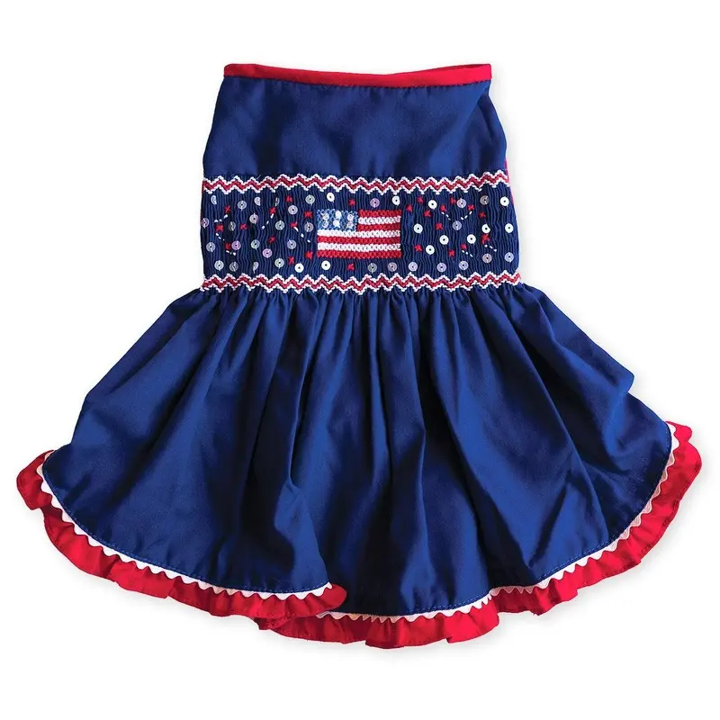 Oscar Newman Stars & Stripes Forever Dog Dress XX-Small - Coming Soon!
