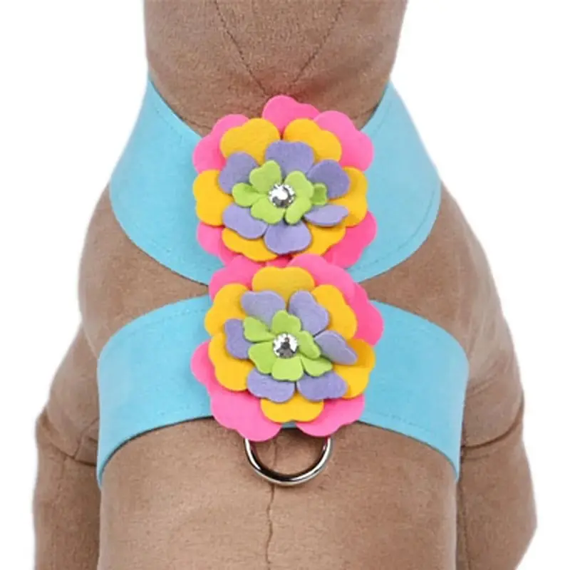 Susan Lanci Fantasy Flower Tinkie Dog Harness - Tiffi Blue Teacup - Free Shipping!