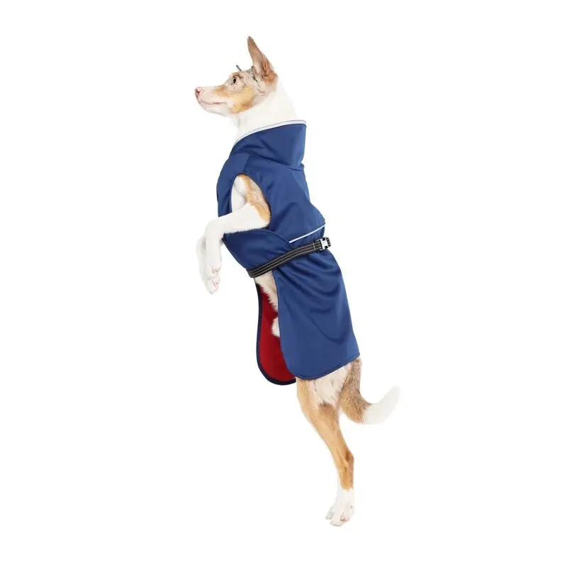 Gold Paw Rain Paw II Dog Raincoat - Navy/Red Size 8 - Free Shipping!