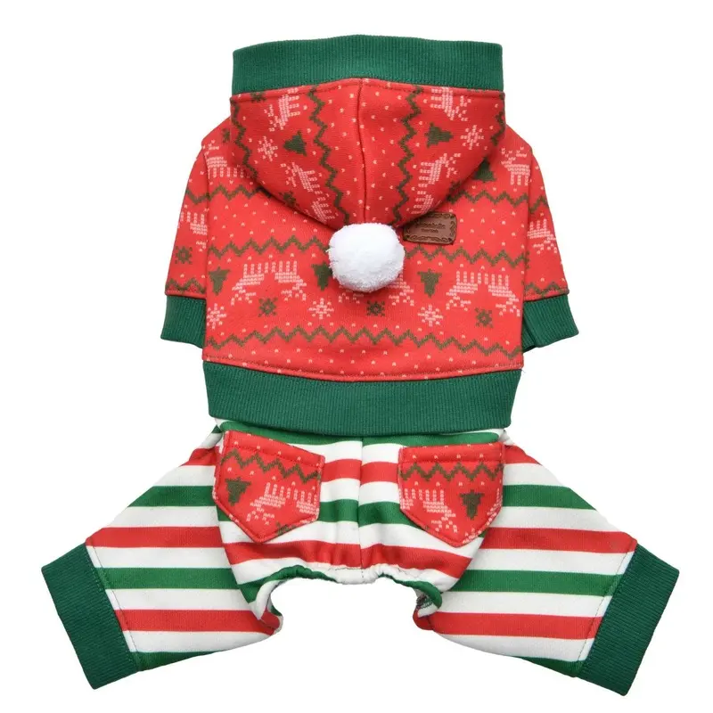 Noelle Hooded Dog Jumpsuit by Pinkaholic - Red Small - Out of Stock!