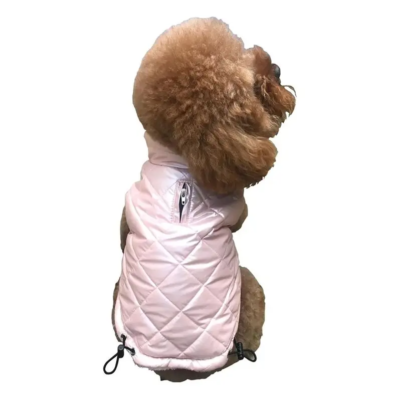 The Dog Squad Coco Puffer Diamond Quilted Dog Coat - Pearl Pink XX-Small - Free Shipping!