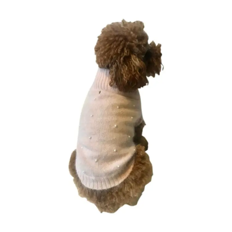 The Dog Squad Pearly Girl Dog Sweater - Blush Pink XX-Small - Free Shipping!