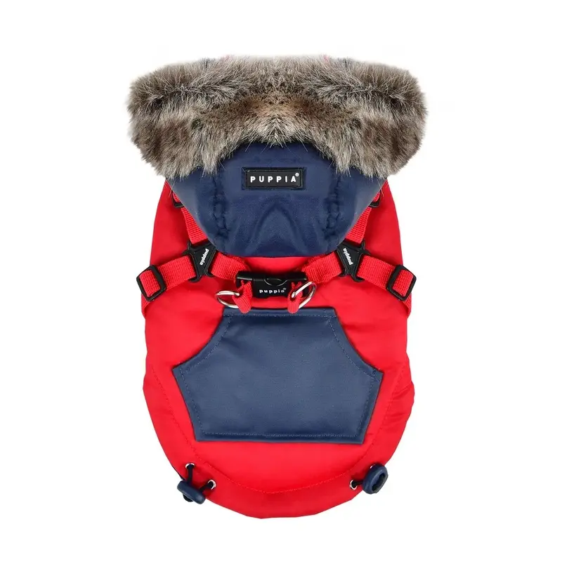Orson Fleece Dog Vest By Puppia - Red Medium - Free Shipping!