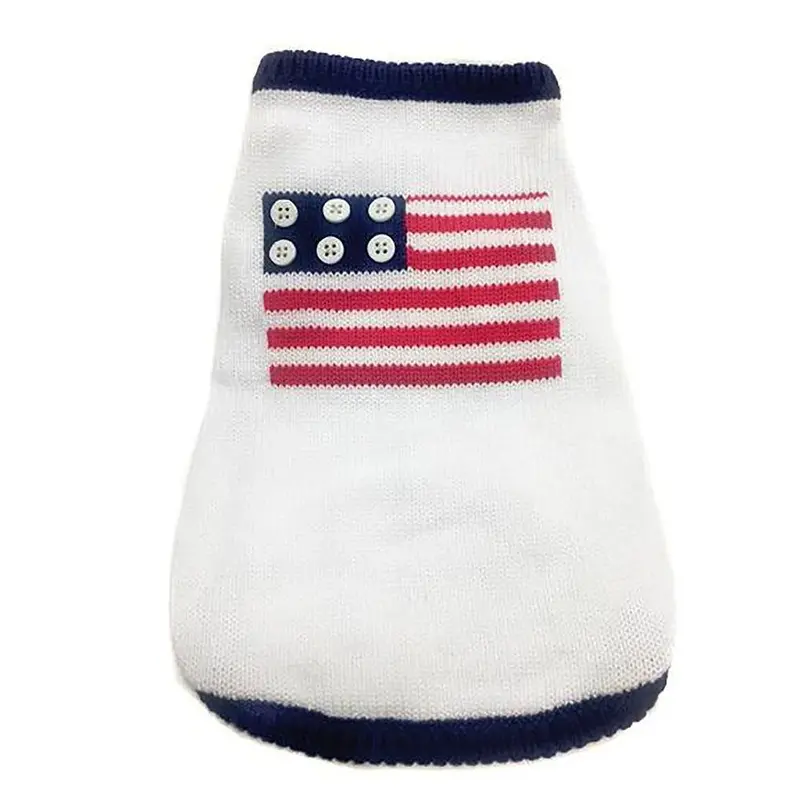Oscar Newman Patriotic Dog Sweater XX-Small - Out of Stock!