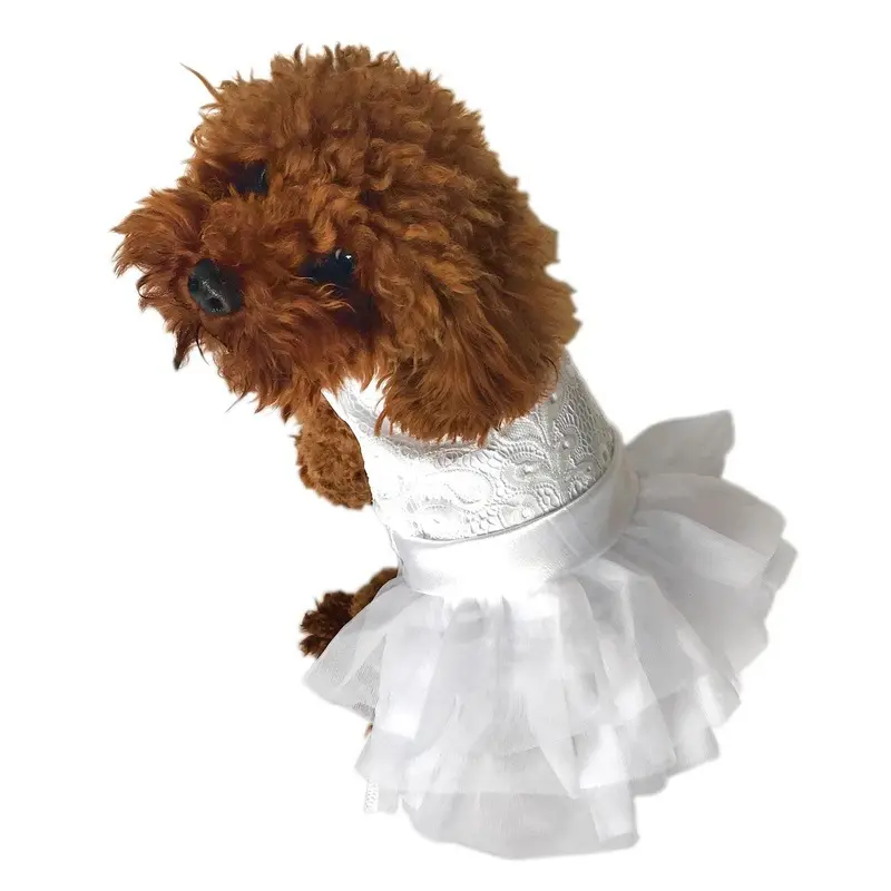 The Dog Squad White Wedding Fufu Tutu Dog Dress XX-Small - Out of Stock!