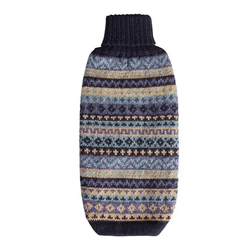 Alqo Wasi Aprs Ski Alpaca Dog Sweater - Blue X-Small - Out of Stock!