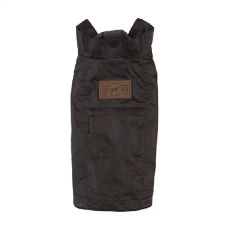 fabdog Waxed Utility Dog Coat - Black Size 24 - Free Shipping!