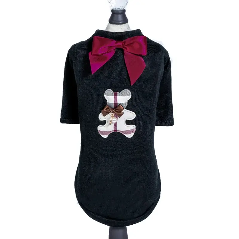 Hello Doggie Burberry Bear Dog T-Shirt - Black Small - Free Shipping!