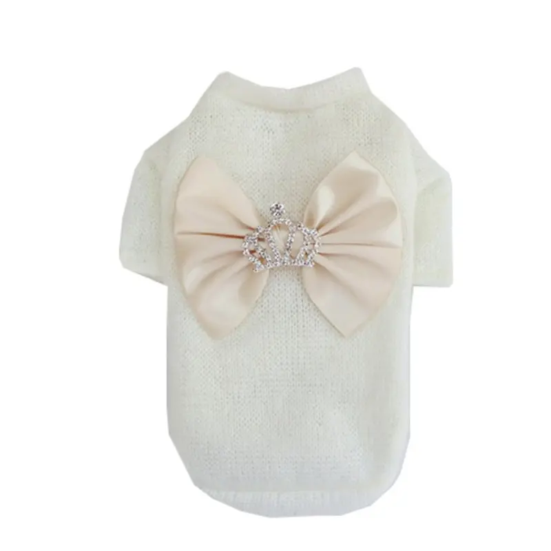 Hello Doggie Royal Princess Dog Sweater - Cream XX-Small - Free Shipping!