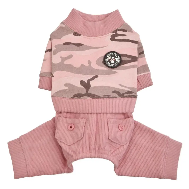 Marie Camo Dog Jumpsuit by Pinkaholic - Pink Camo Small - Out of Stock!