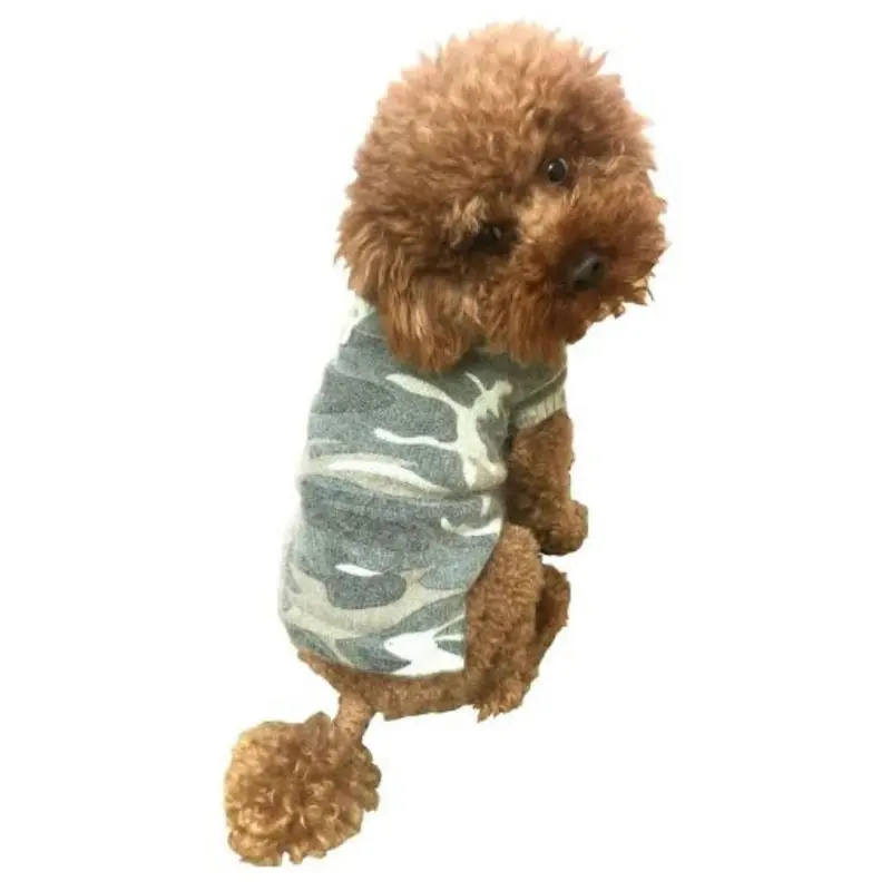 The Dog Squad Camouflage Mockneck Dog Sweater - Olive XX-Small - Free Shipping!