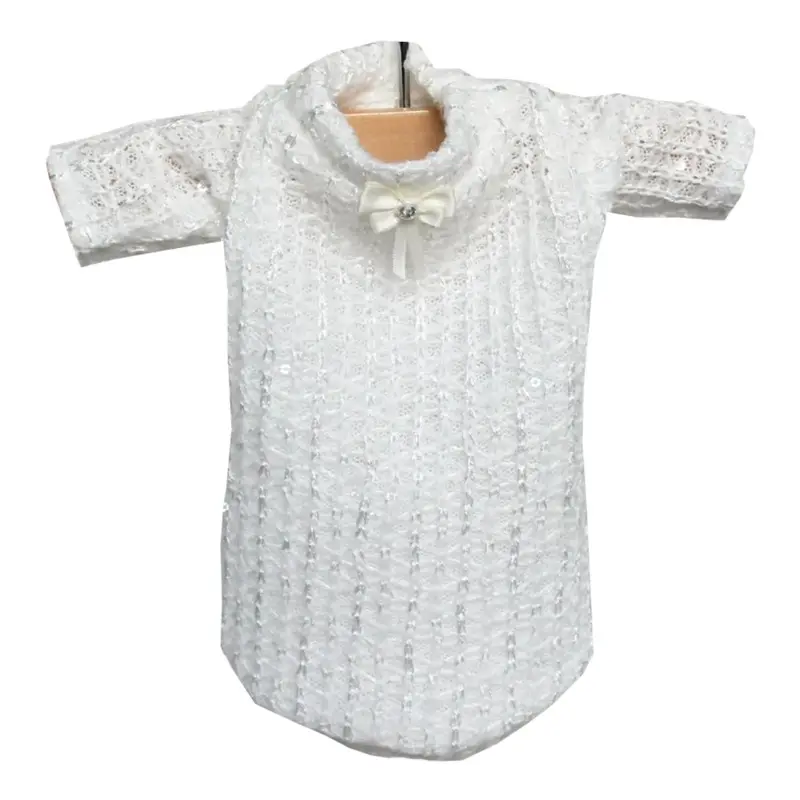 Hello Doggie Destiny Dog Sweater - White XX-Small