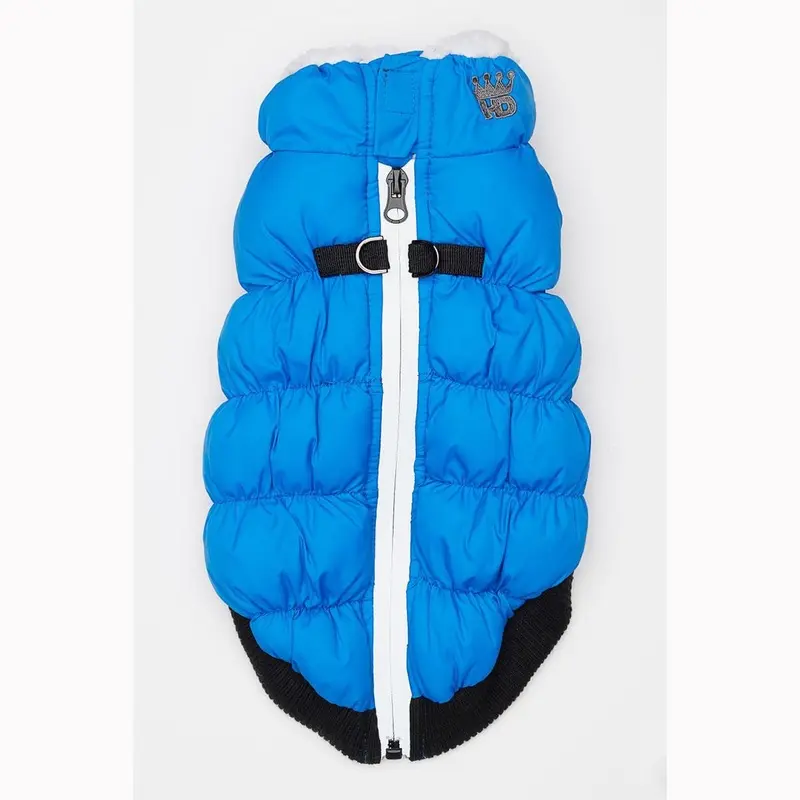 Hip Doggie Crown Puffer Dog Vest - Blue X-Small