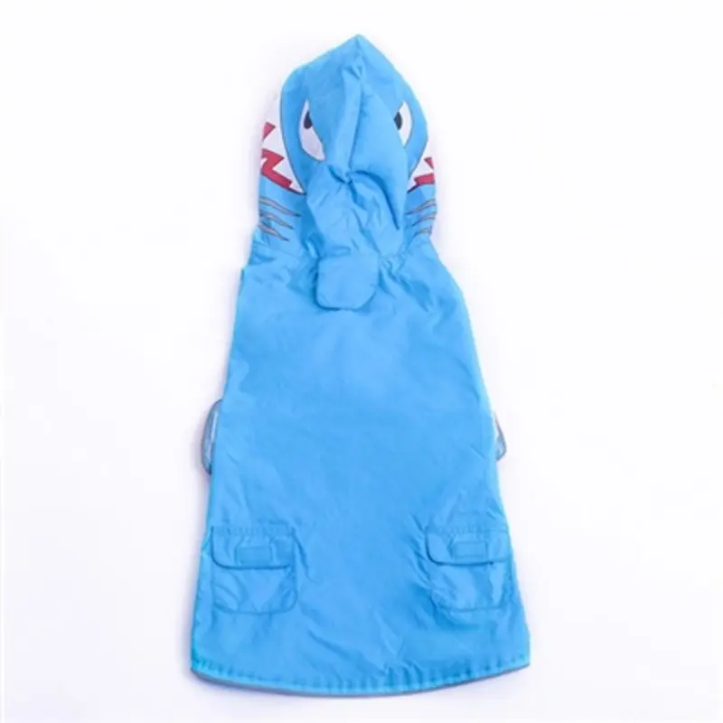 Shark Dog Raincoat by Dogo - Blue X-Small
