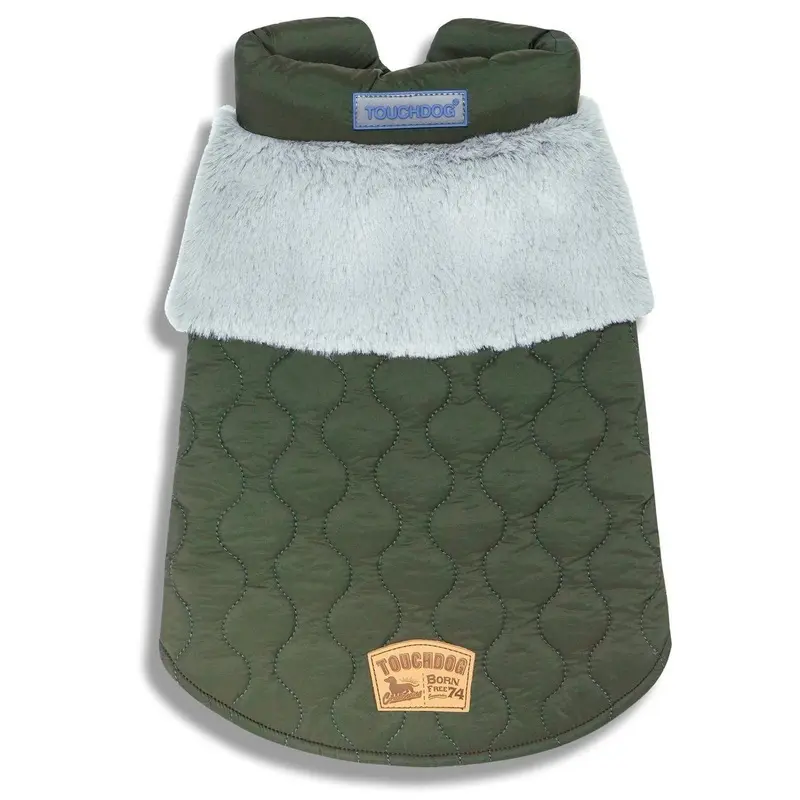 Pet Life Touchdog Furrost-Bite Dog Jacket - Green X-Small