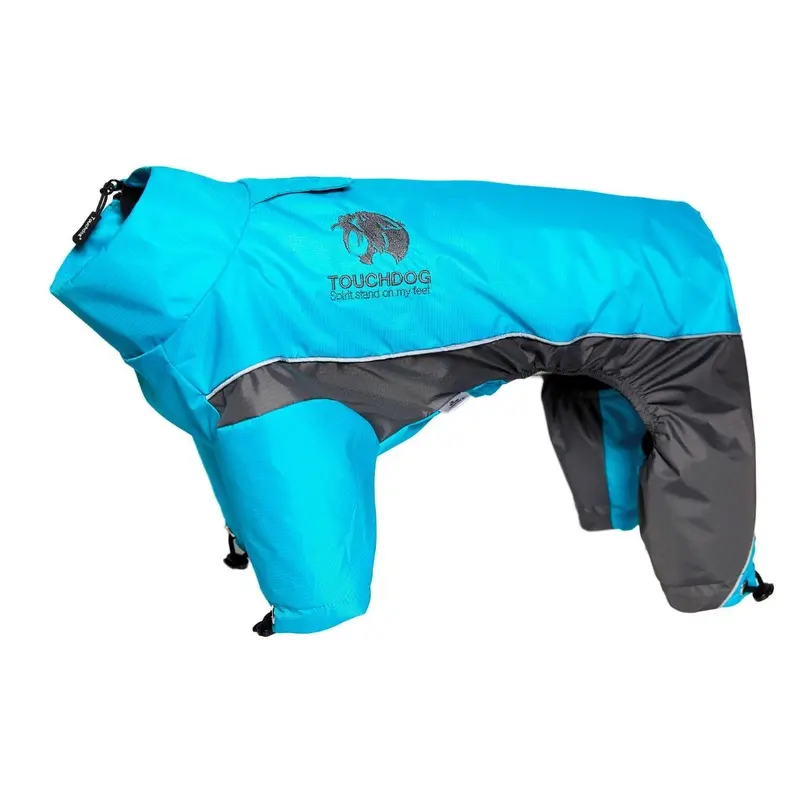 Pet Life Touchdog Quantum-Ice Full-Bodied Dog Jacket - Ocean Blue Medium