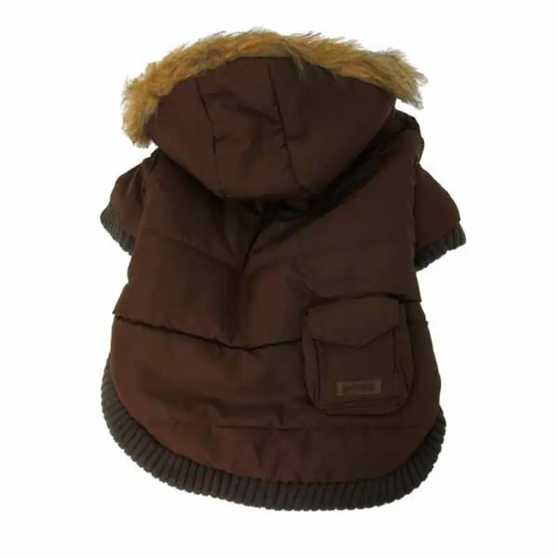 Pocket Dog Parka by Dogo - Brown 2X-Large