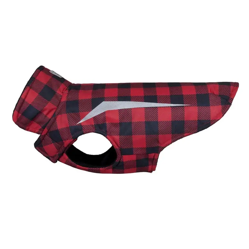 RC Pet Shasta Winter Dog Coat - Red Buffalo Plaid Size 8