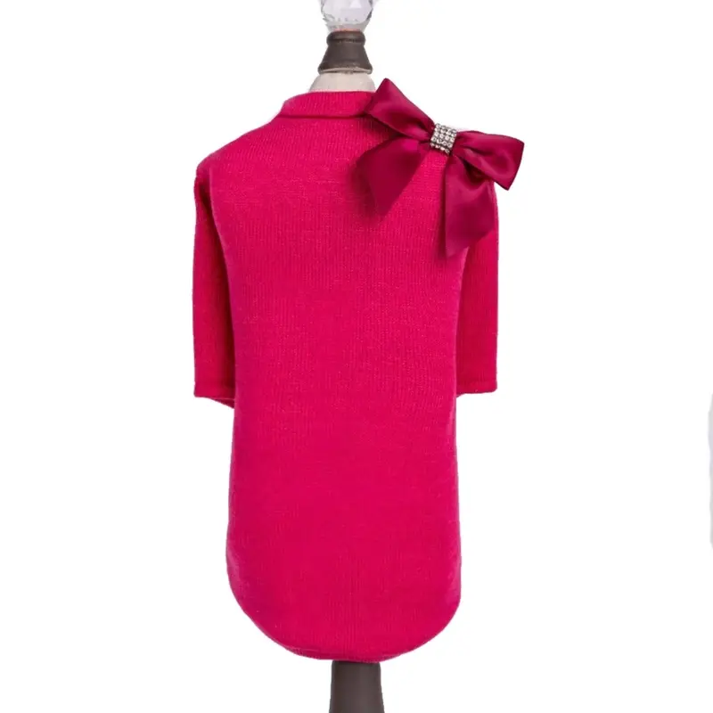 Hello Doggie Cocktail Hour Dog Tee - Fuchsia XX-Small