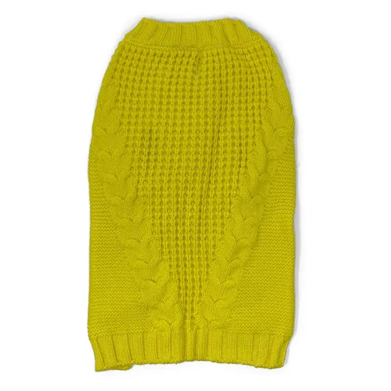 Mix Knit Dog Sweater by Dogo - Yellow Large