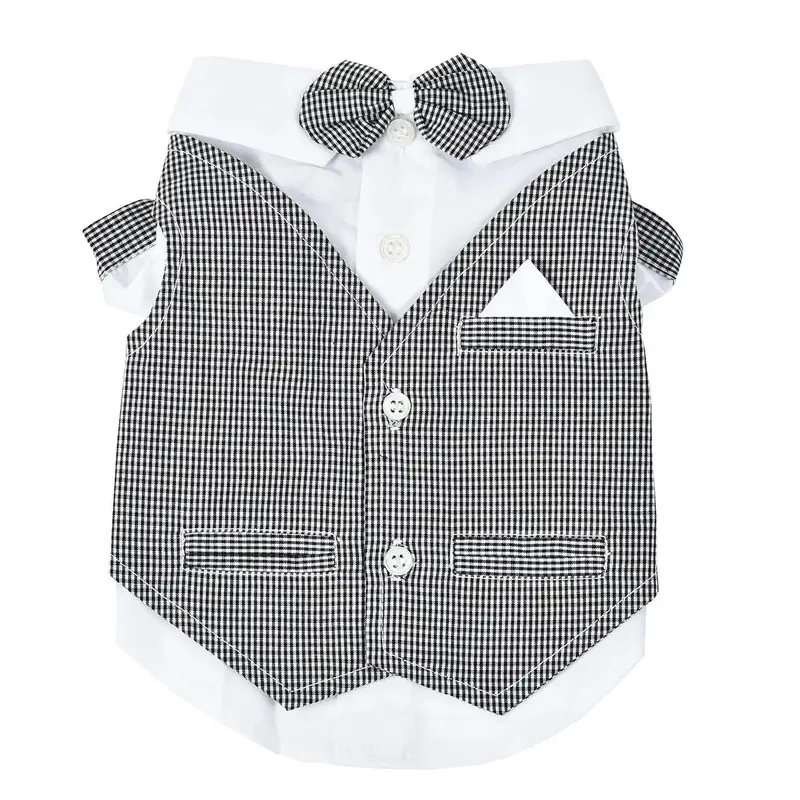 Oscar Newman License to Chill Dog Tuxedo - Black and White Check XX-Small