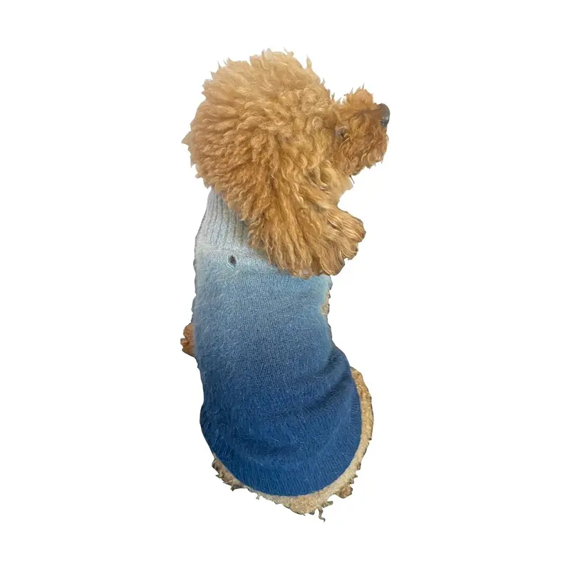 The Dog Squad Newport Ocean Dog Sweater - Blue Dip Dye Medium