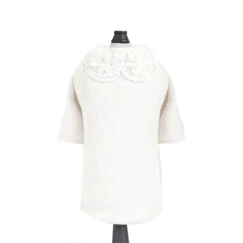 Hello Doggie Sweet Magnolia Dog Sweater - White XX-Small
