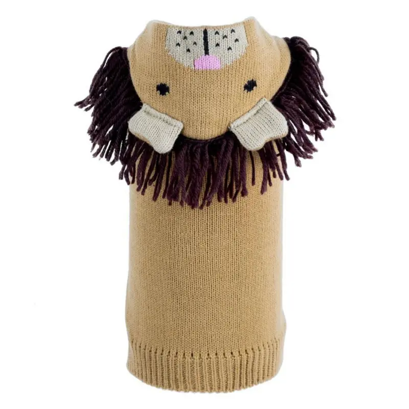Worthy Dog Cecil The Lion Dog Hoodie - Tan Large