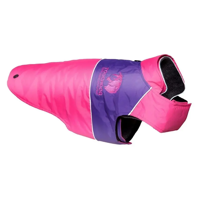 Pet Life Touchdog Lightening-Shield 2-in-1 Waterproof Dog Jacket - Pink/Purple Small