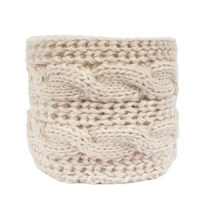 Alqo Wasi Chunky Cable Alpaca Dog Scarf - Natural X-Small - Coming Soon!