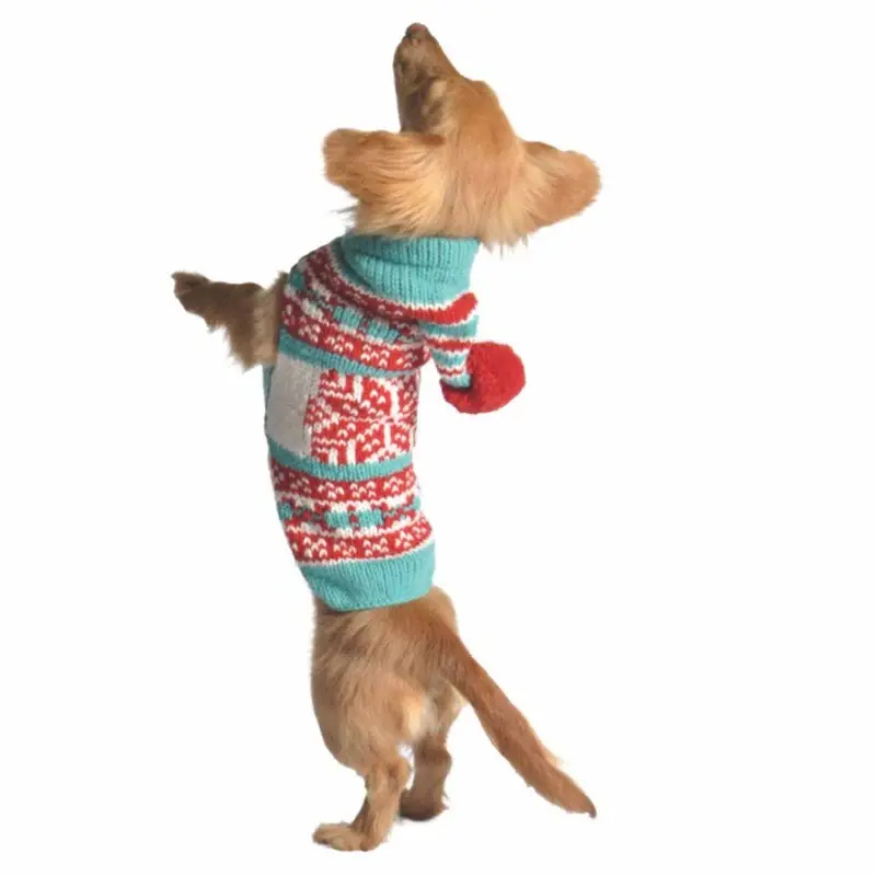 Chilly Dog Handmade Peppermint Hoodie Wool Dog Sweater X-Small - Out of Stock!