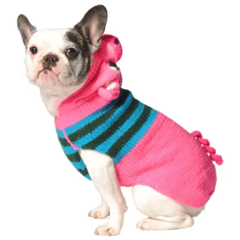 Chilly Dog Handmade Pig Hooded Wool Dog Sweater XX-Small