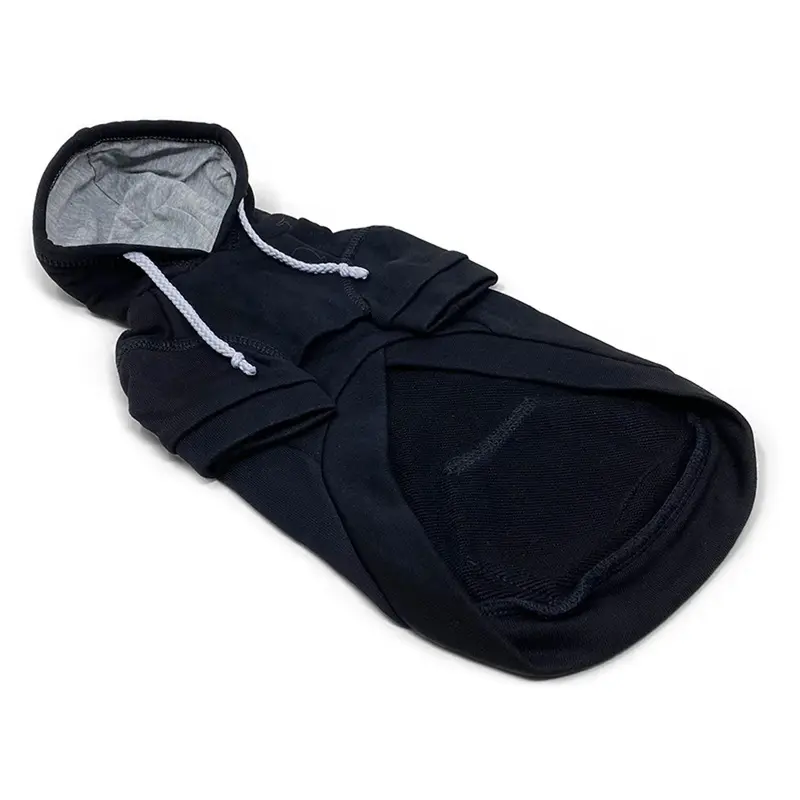 Drawstring Dog Hoodie by Dogo - Black X-Small