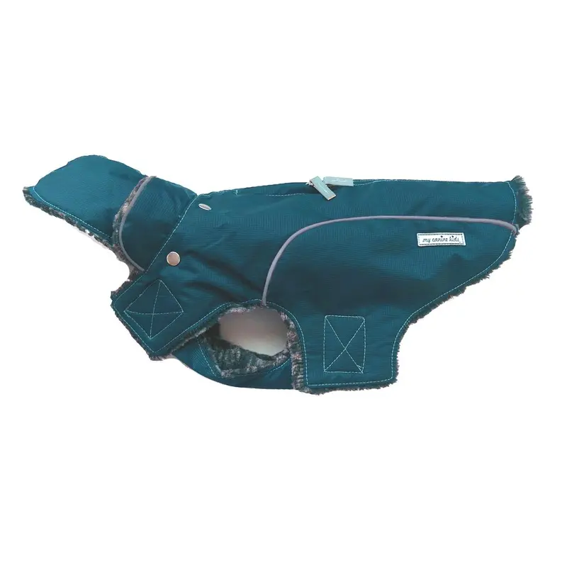 My Canine Kids Precision Fit Extreme Element Dog Parka - Teal Small