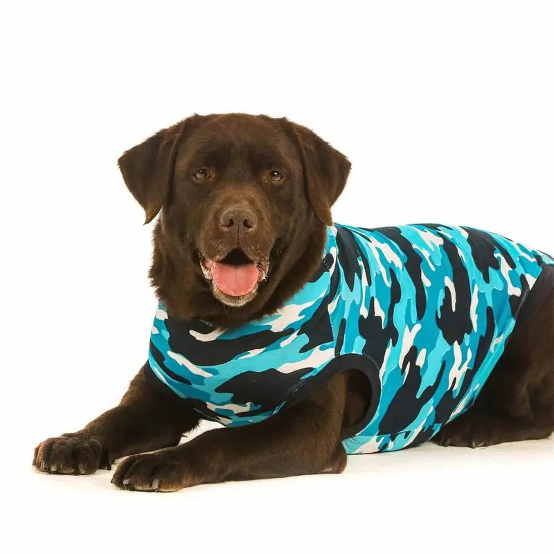 Suitical Dog Recovery Suit - Blue Camo XXX-Small