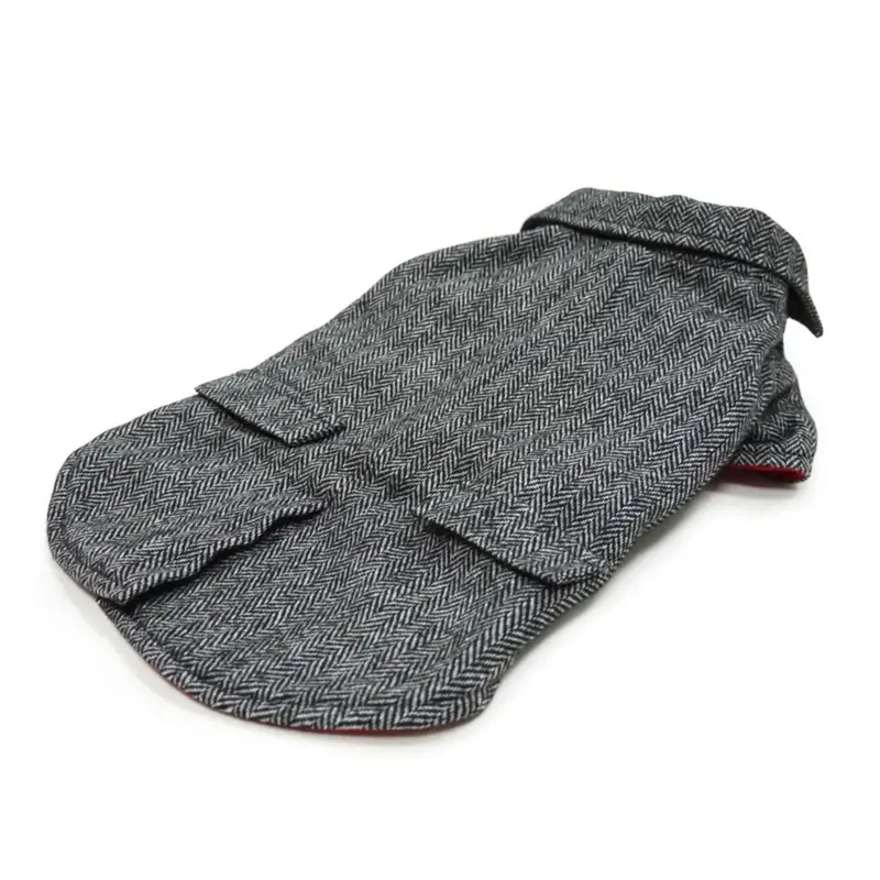 Tweed Dog Blazer by Dogo - Gray X-Small