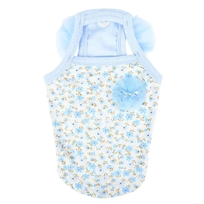 Lobelia Dog Tank by Pinkaholic - Sky Blue Medium