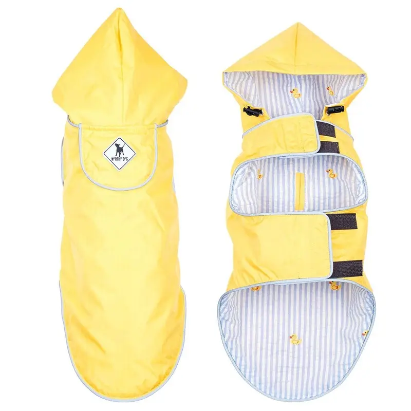 Worthy Dog Seattle Slicker Dog Raincoat - Yellow/Rubber Duck X-Small