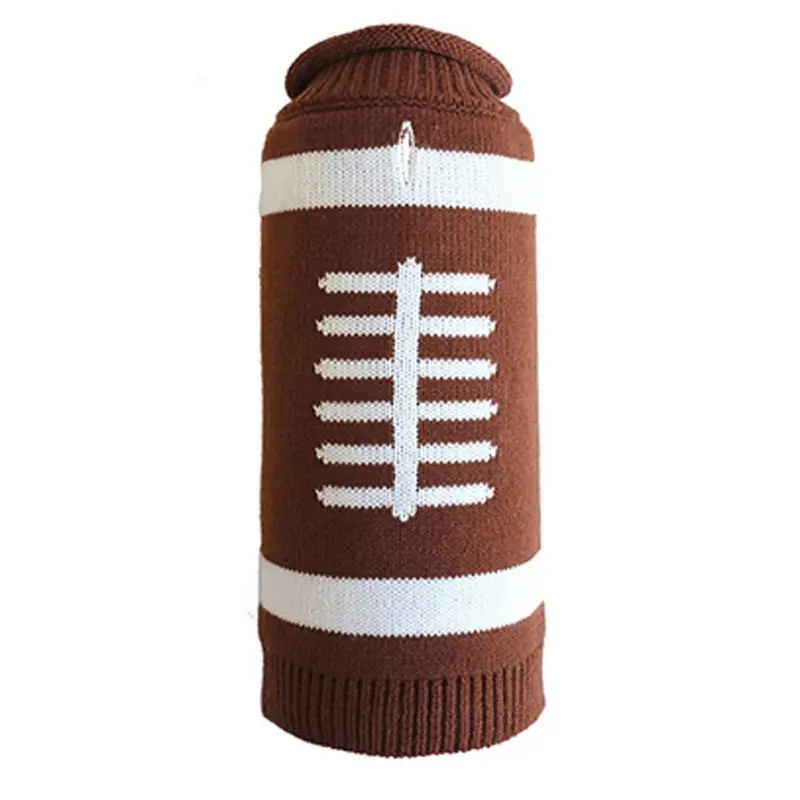 Worthy Dog Touchdown Dog Sweater - Brown XX-Small - Out of Stock!
